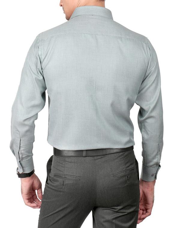 grey cotton formal shirt - 13449972 - Standard Image - 2