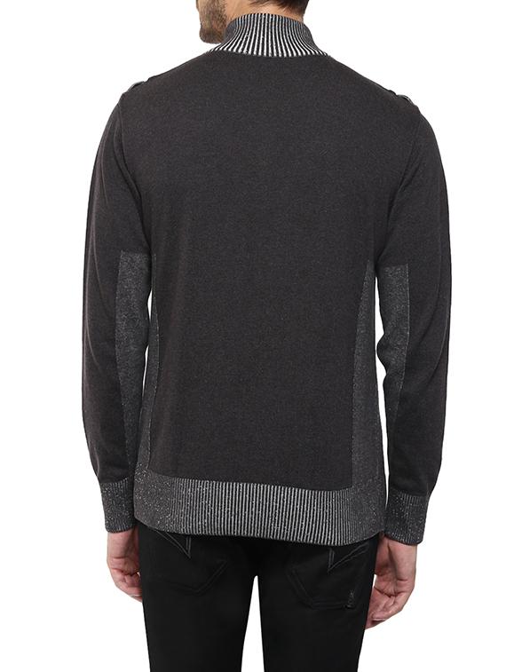 charcoal grey cotton pullover - 13454890 - Standard Image - 2