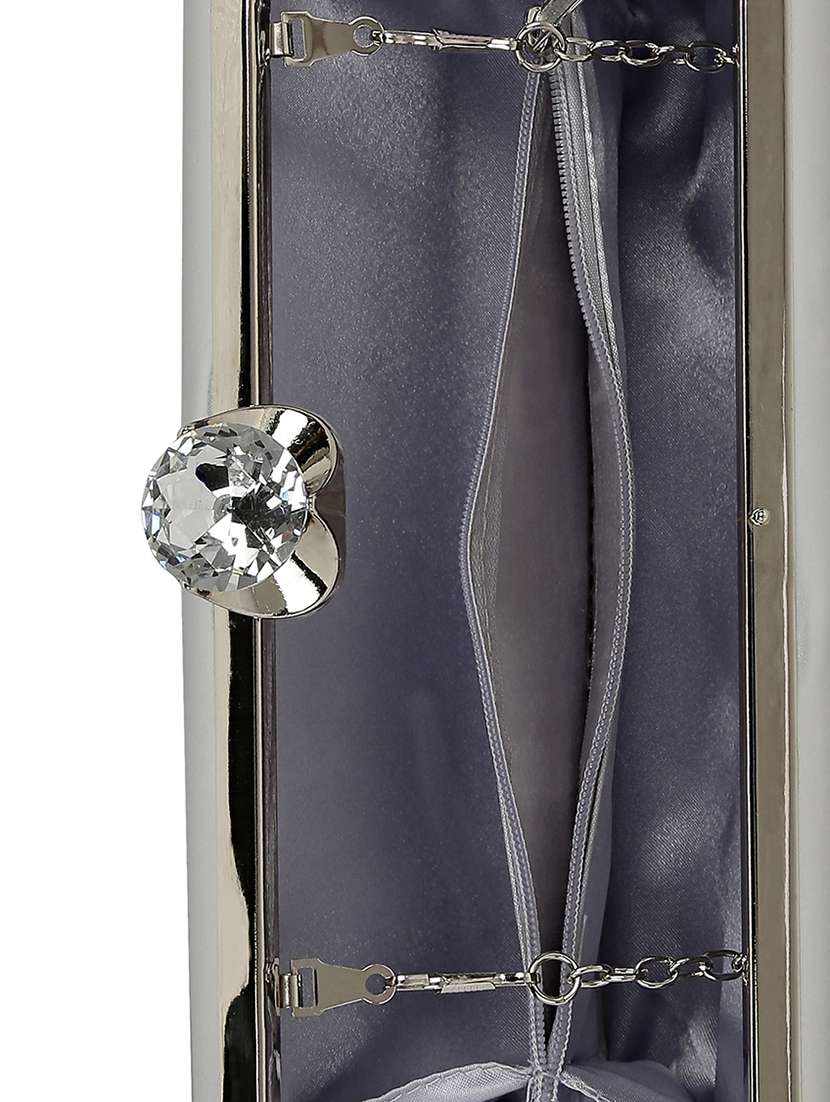 silver metal clutch - 13454990 -  Standard Image - 2