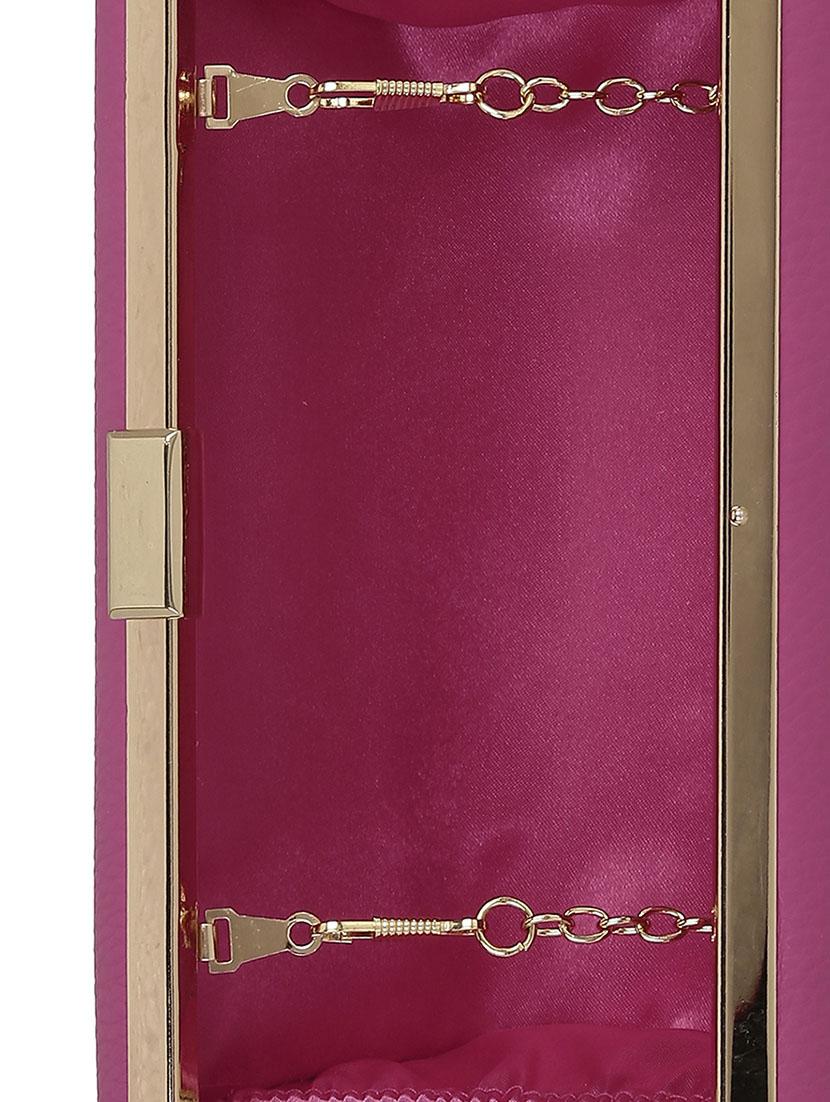 pink metal clutch - 13454994 - Standard Image - 2