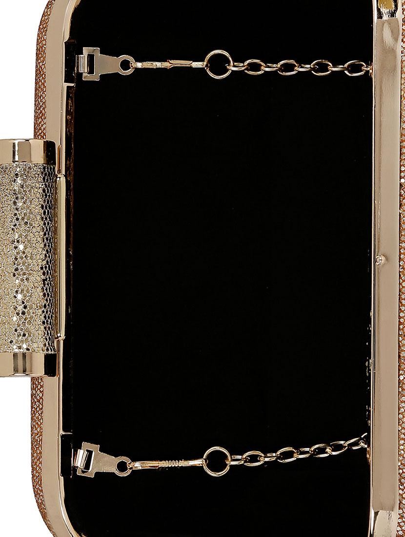 gold metal clutch - 13455006 - Standard Image - 2