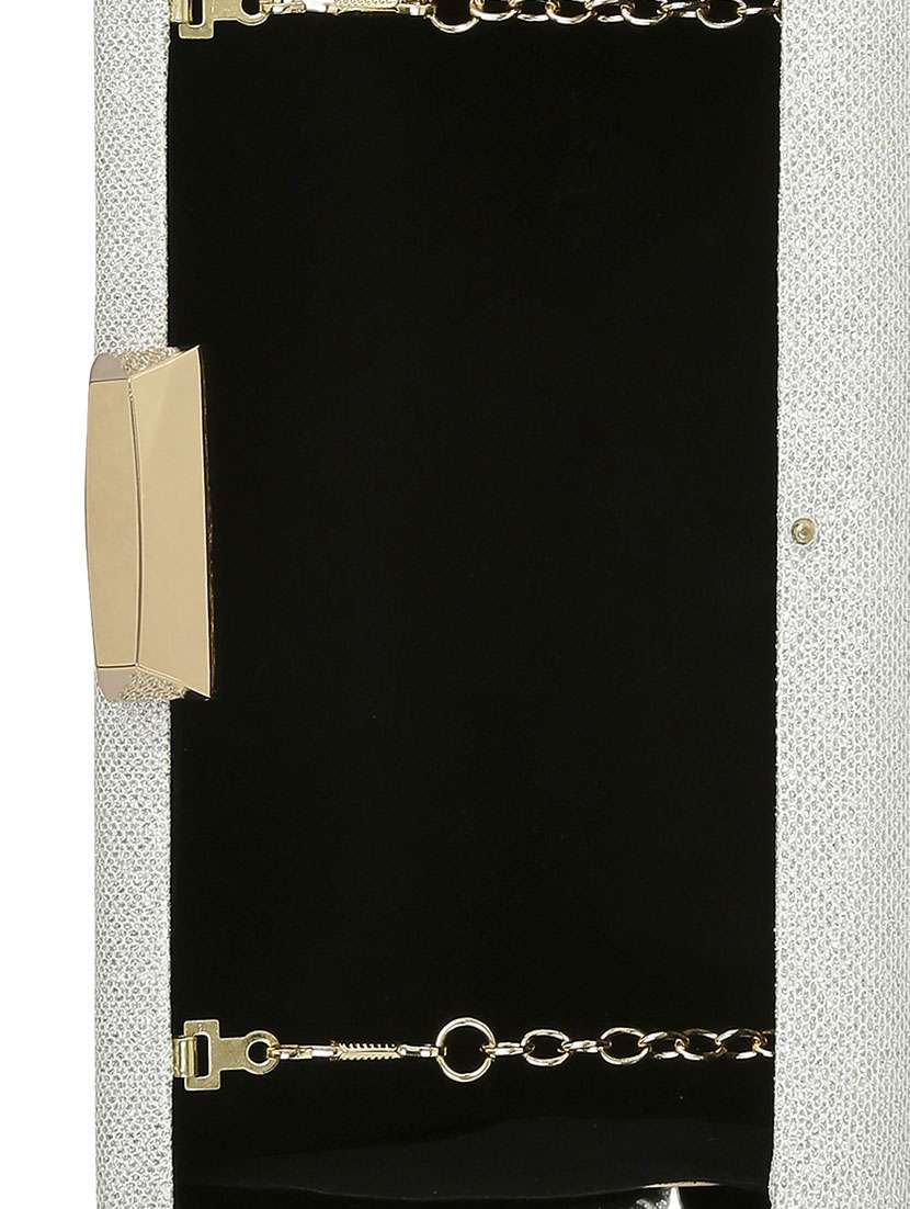 white metal clutch - 13455014 - Standard Image - 2