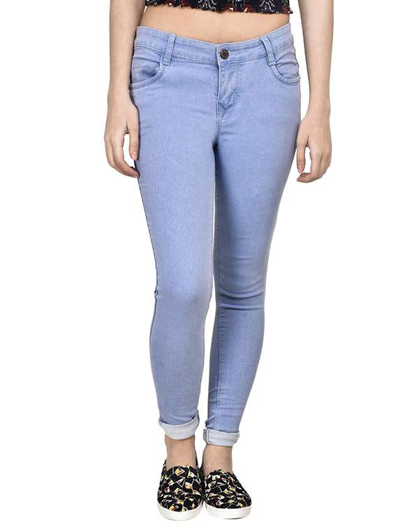 light blue skinny denim jeans