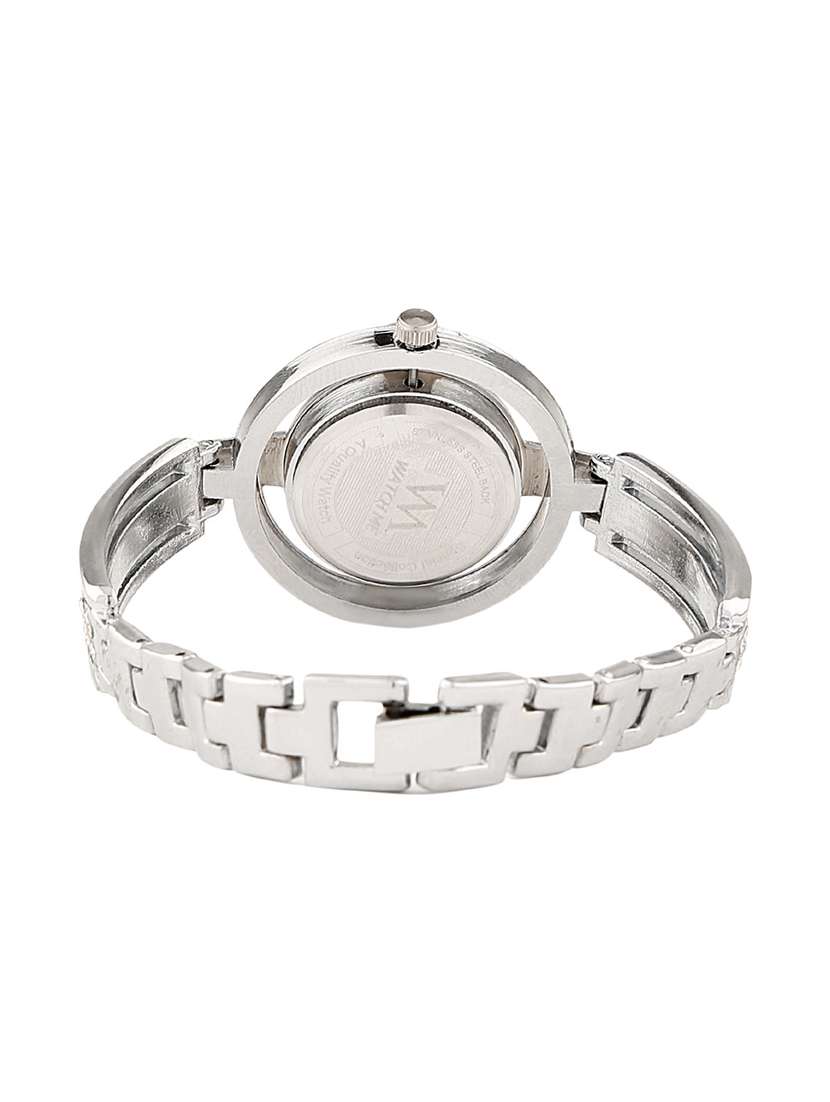 watch me silver metal white dial watch for women wmal-132 - 13459126 - Standard Image - 2