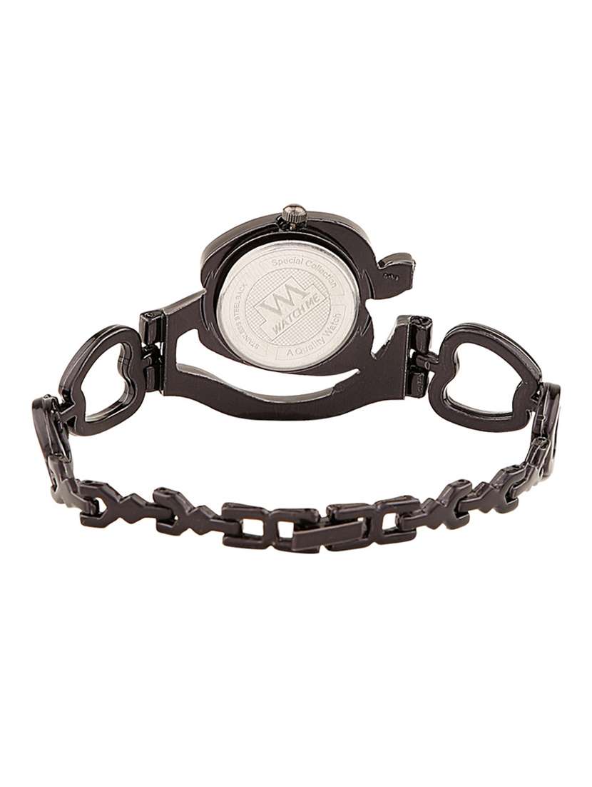 watch me black metal white dial watch for women wmal-128 - 13459134 - Standard Image - 2