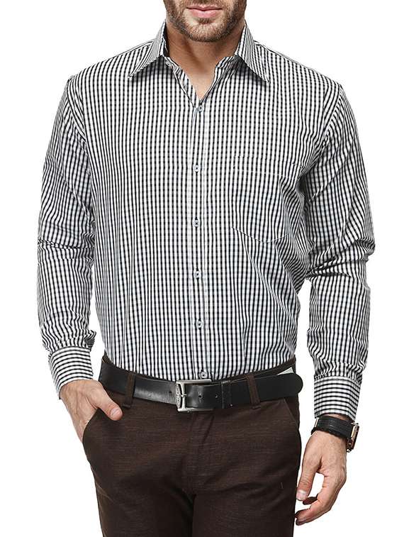 blacj cotton formal shirt