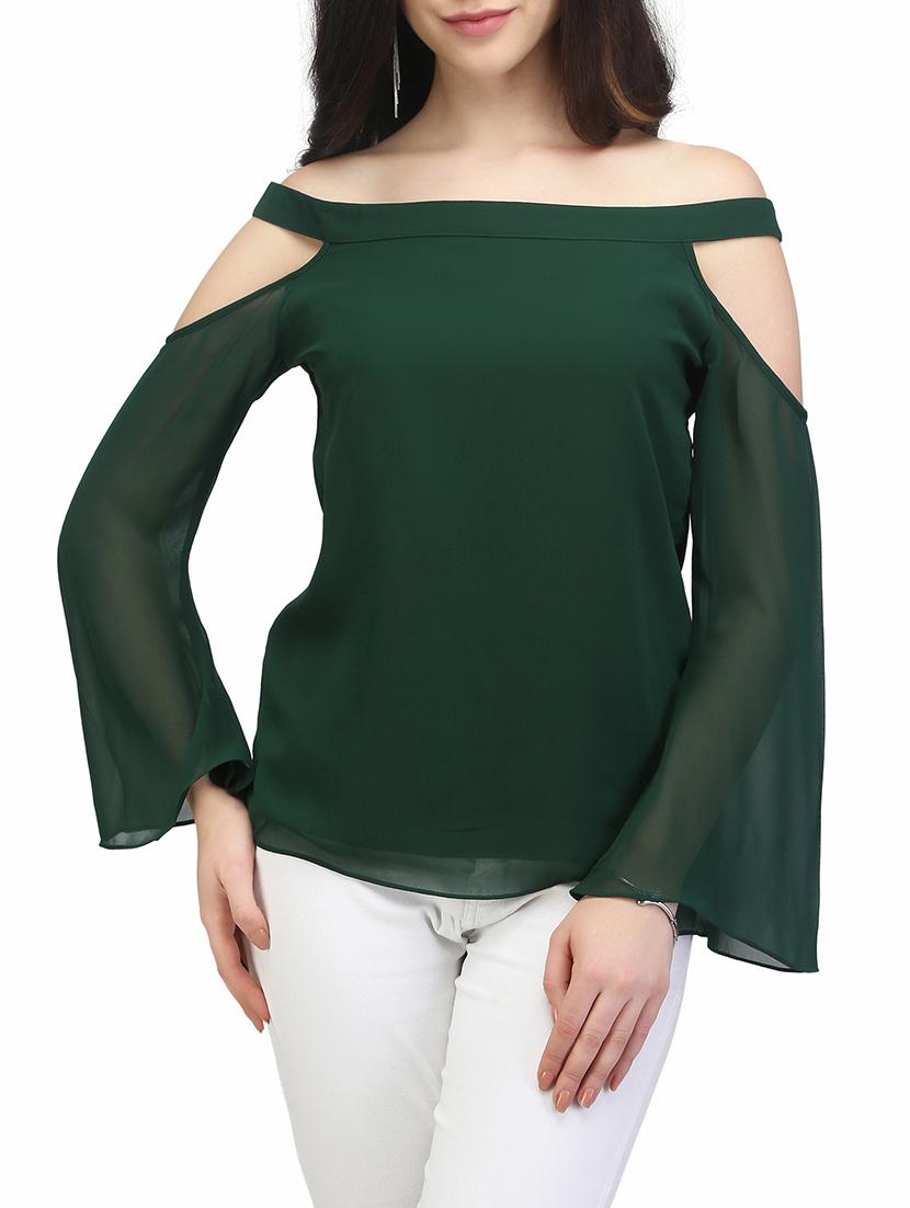 off shoulder cut out detail top