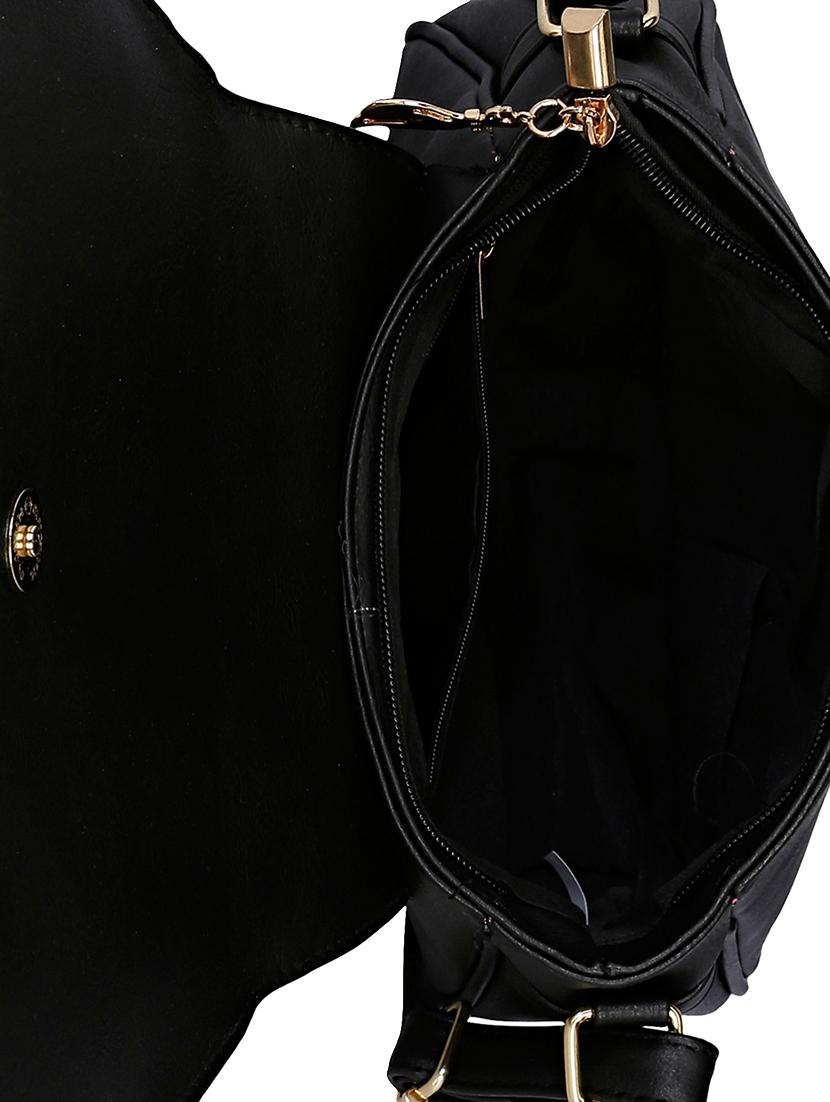 black leatherette sling bag - 13464691 - Standard Image - 2