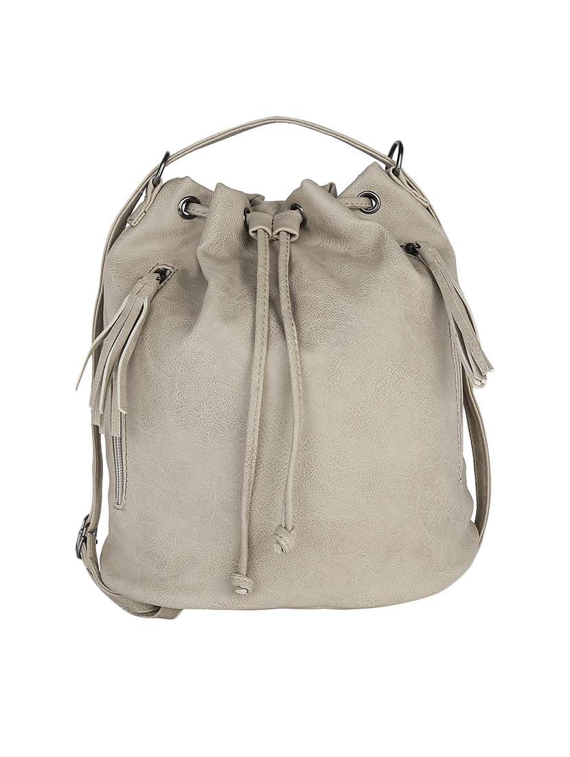 beige leatherette sling bag
