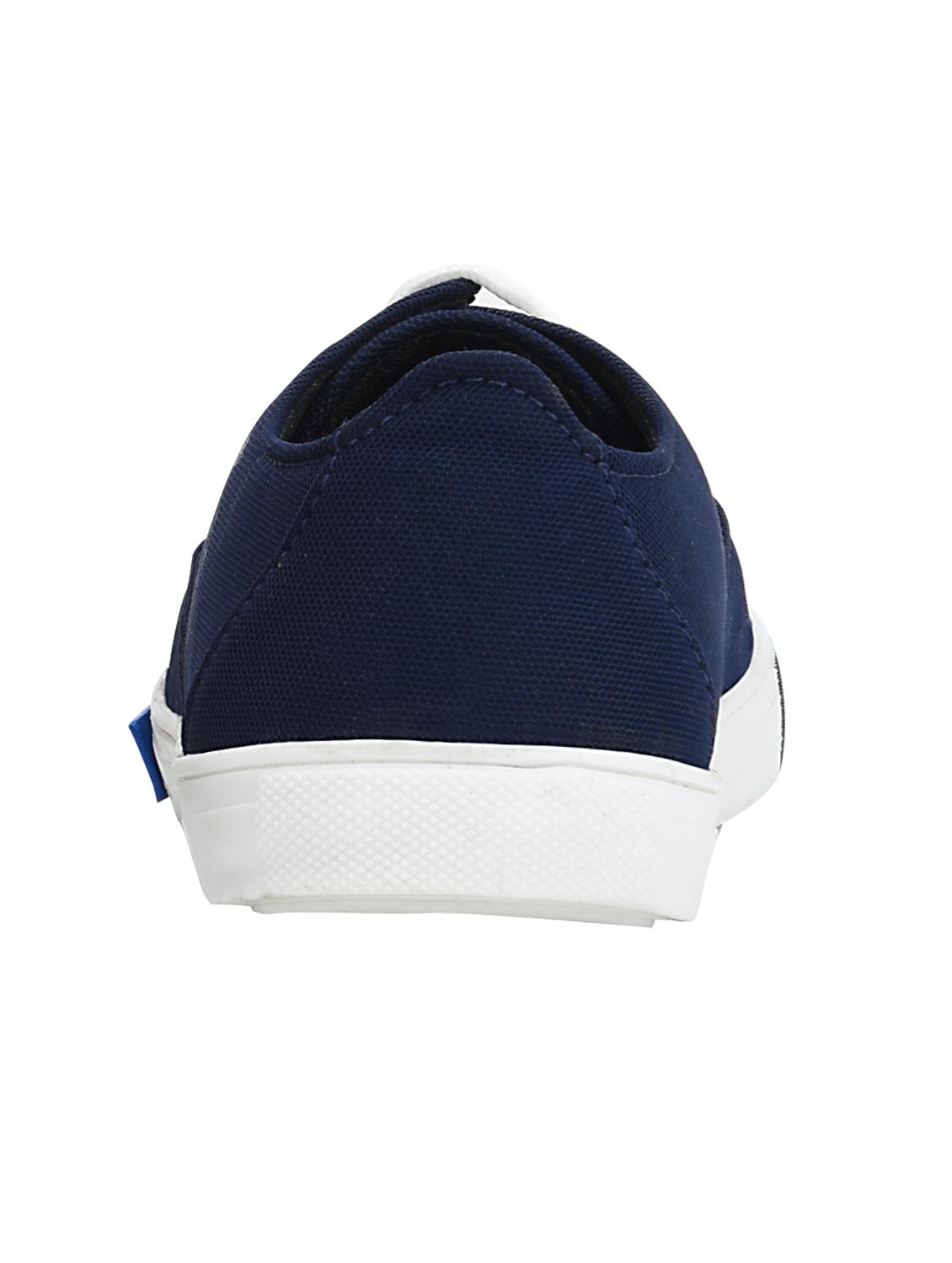 navy canvas lace up sneaker - 13470375 - Standard Image - 2