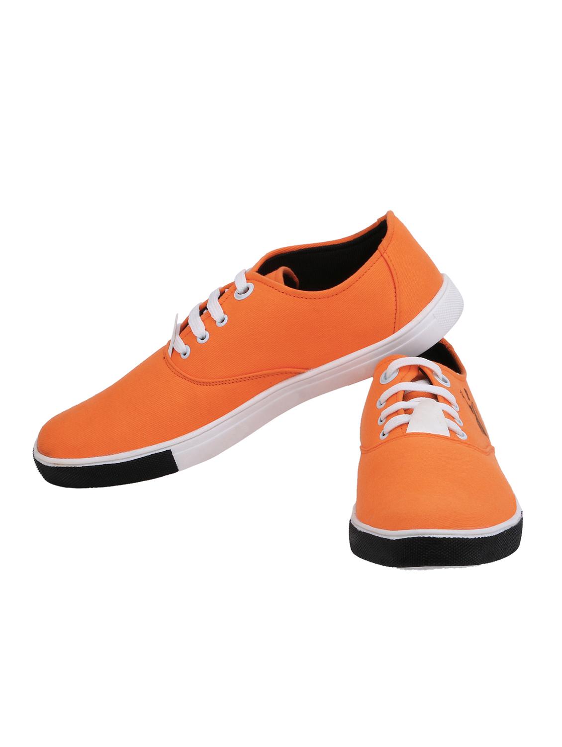 orange canvas lace up sneaker - 13470377 - Standard Image - 2