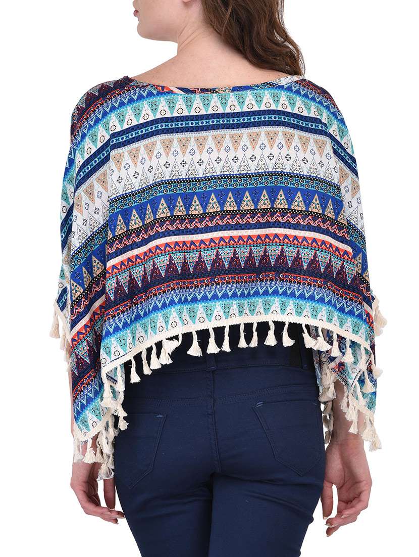 blue colored net top - 13542892 -  Standard Image - 2