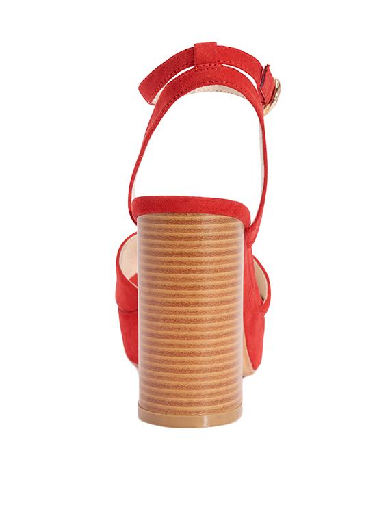 red ankle strap sandal - 13550807 - Standard Image - 2
