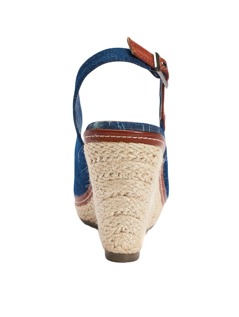 truffle collection f637-1 blue wedges for women - 13551013 - Standard Image - 2