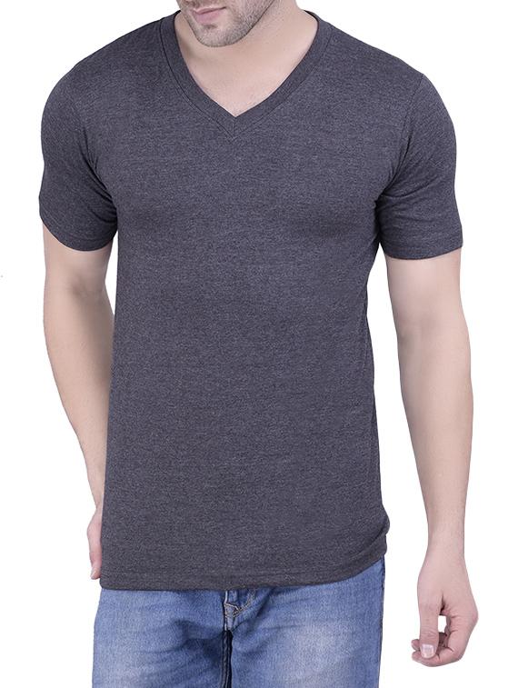 grey cotton regular t-shirt