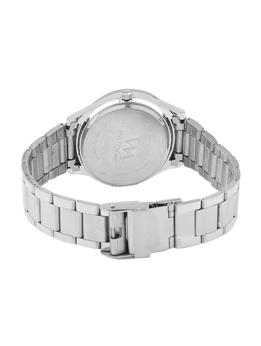 watch me blue dial silver metal watch for women and girls wmal-147 - 13604920 - Standard Image - 2