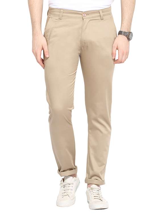 beige cotton chinos casual trouser