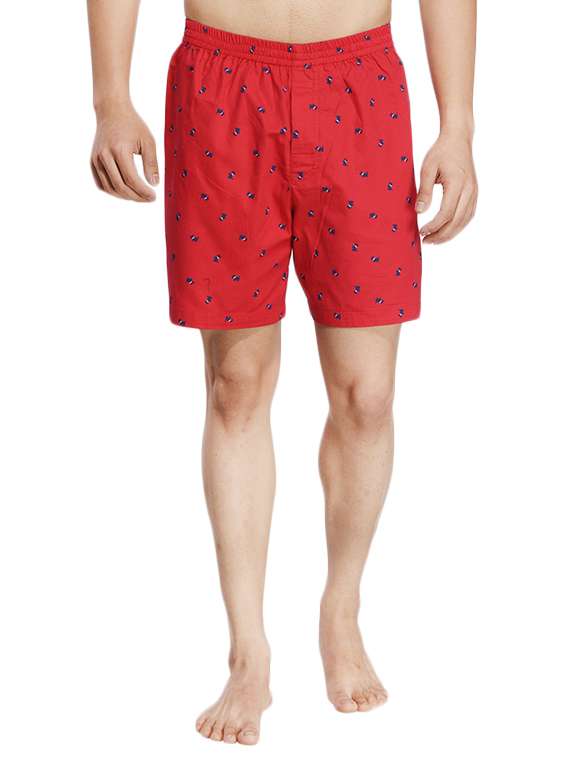 red cotton boxer