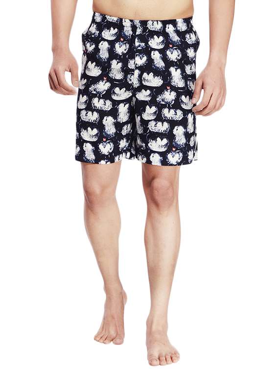navy blue cotton boxer