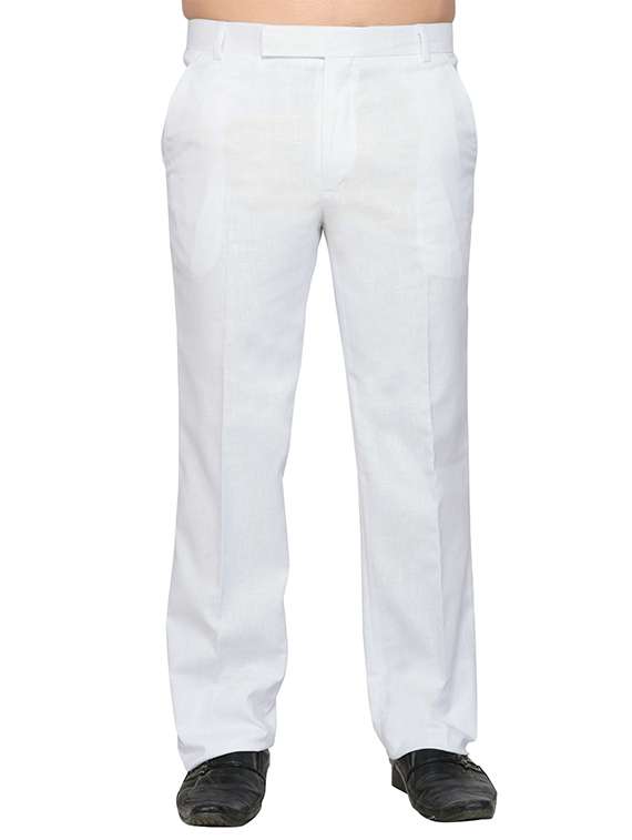 white linen chinos formal trousers