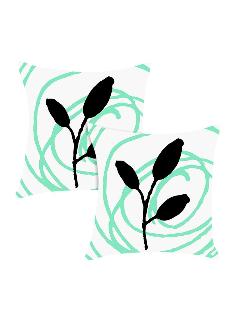 ambbi collection digitally printed cushion cover leaf design set of 2 - 13652839 - Zoom Image - 0
