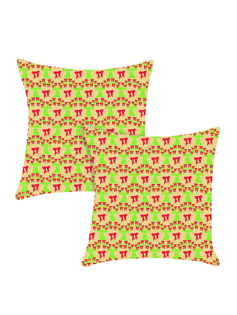 ambbi collection digitally printed polyester set of 2 cushion cover