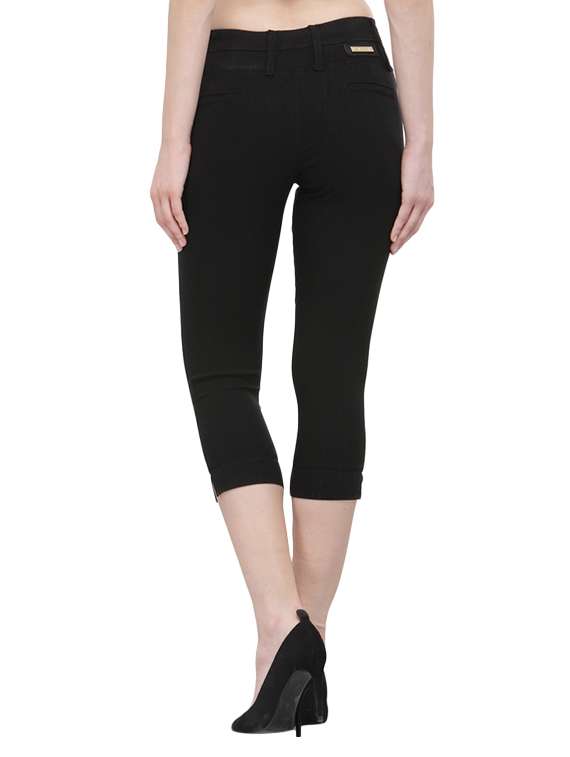 black cotton capri - 13656886 - Standard Image - 2