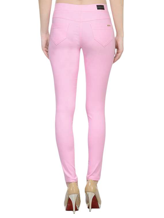 pink cotton jeggings - 13656912 - Standard Image - 2