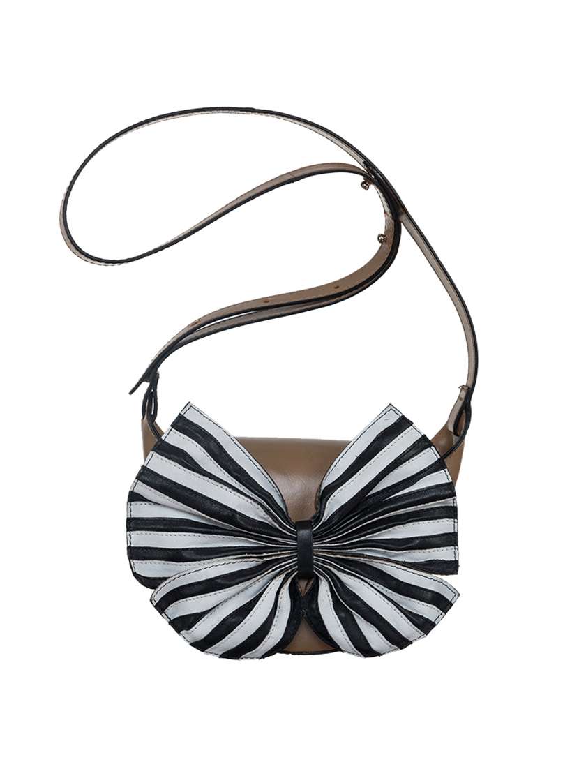 brown leather sling bag