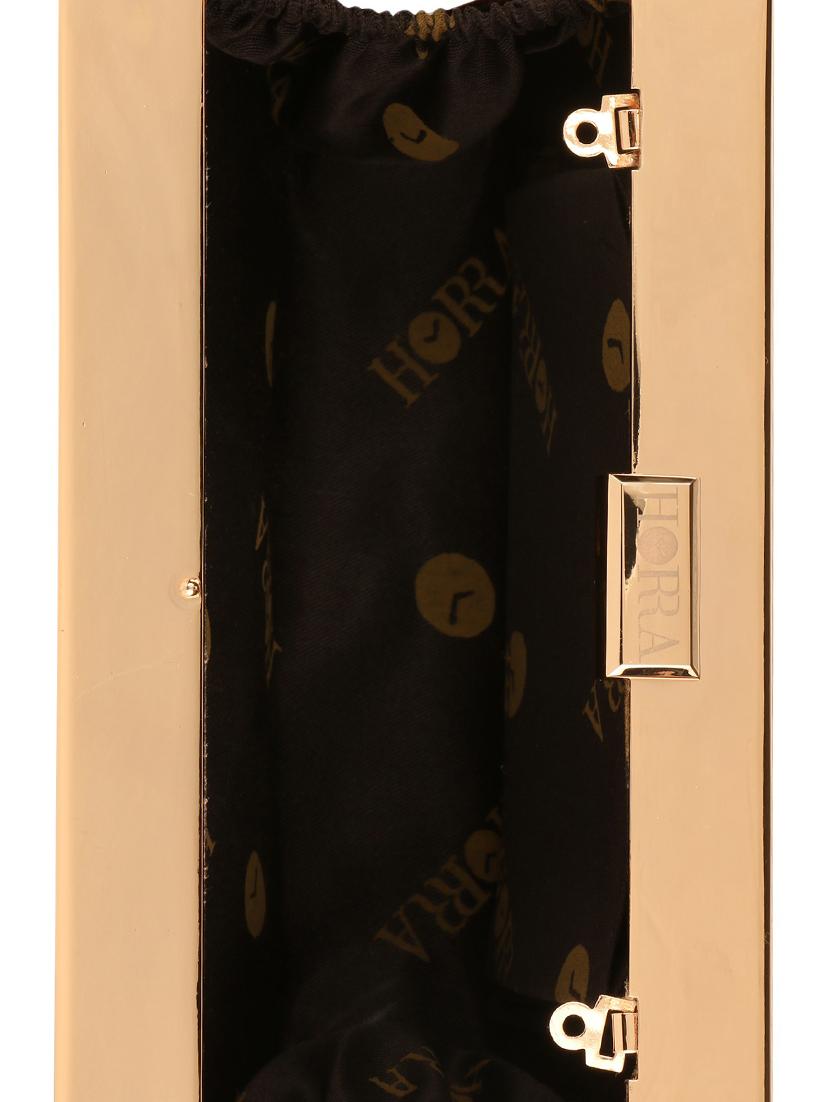 black leatherette box clutch - 13656934 - Standard Image - 2