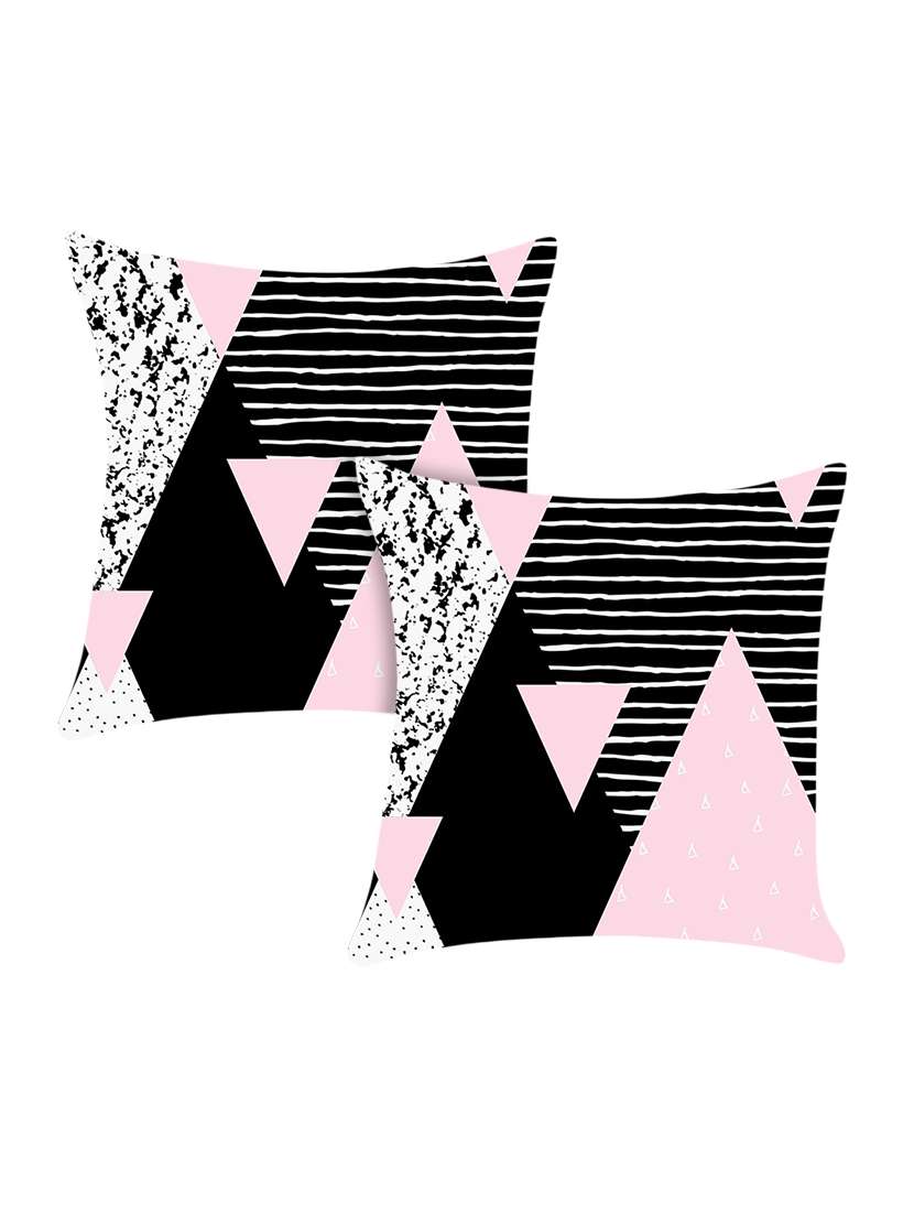 ambbi collection digitally printed polyester set of 2 cushion cover