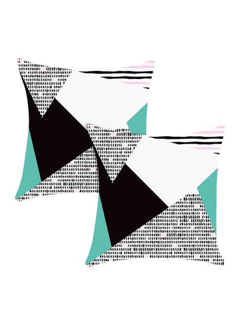ambbi collections digitally printed cushion cover with geometric desgin set of two - 13657340 -  Standard Image - 0