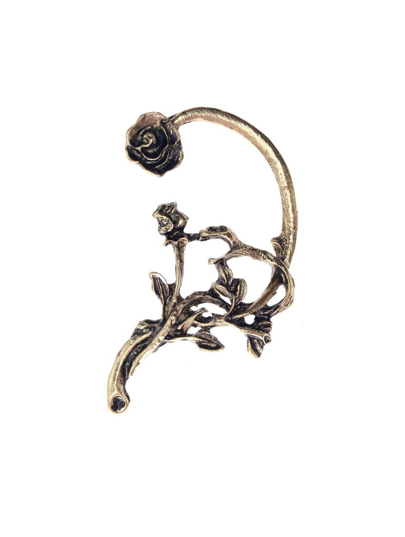 gold metal earring