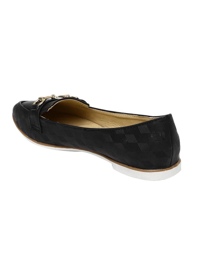 black leatherette slip on ballerina - 13657736 - Standard Image - 2