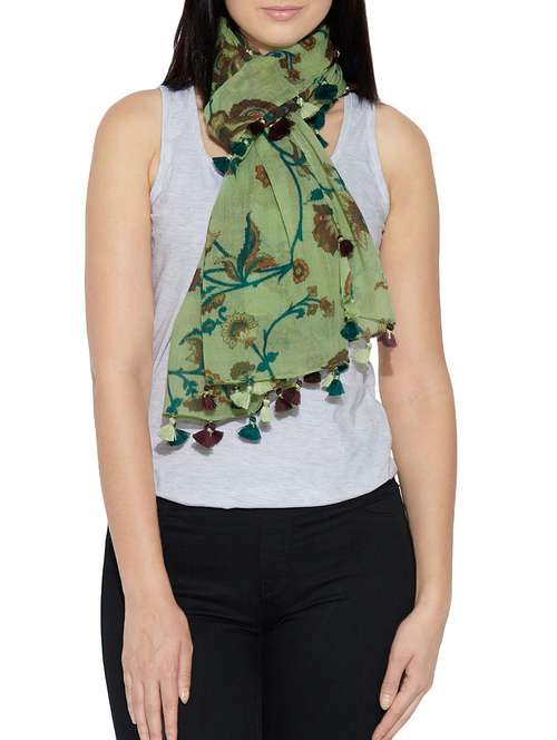 green wool scarf - 13659687 -  Standard Image - 0