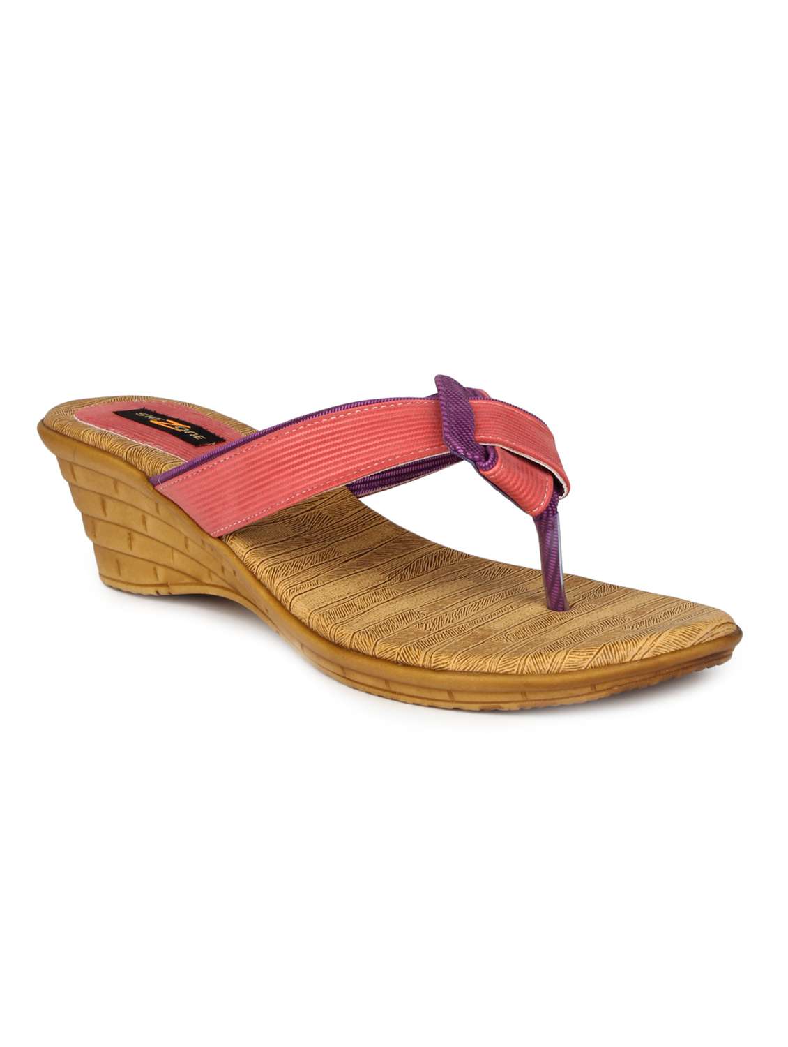 beautiful pink color synthetic heels from shezone