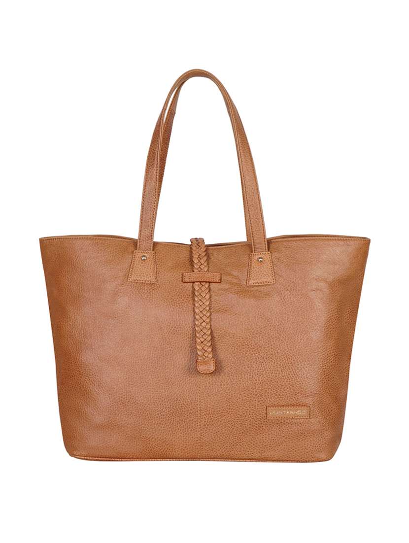 brown leather regular satchel