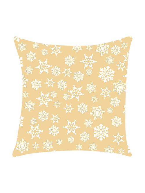 beige digitally printed satin cushion cover - 13662534 -  Standard Image - 0