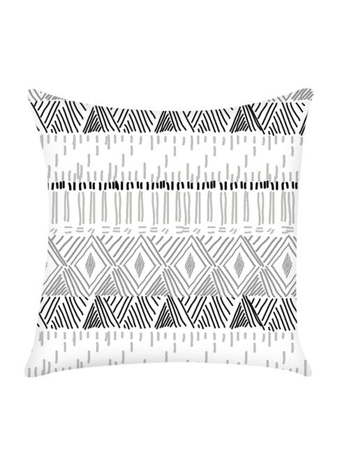 white digitally printed satin cushion cover - 13662536 - Standard Image - 0