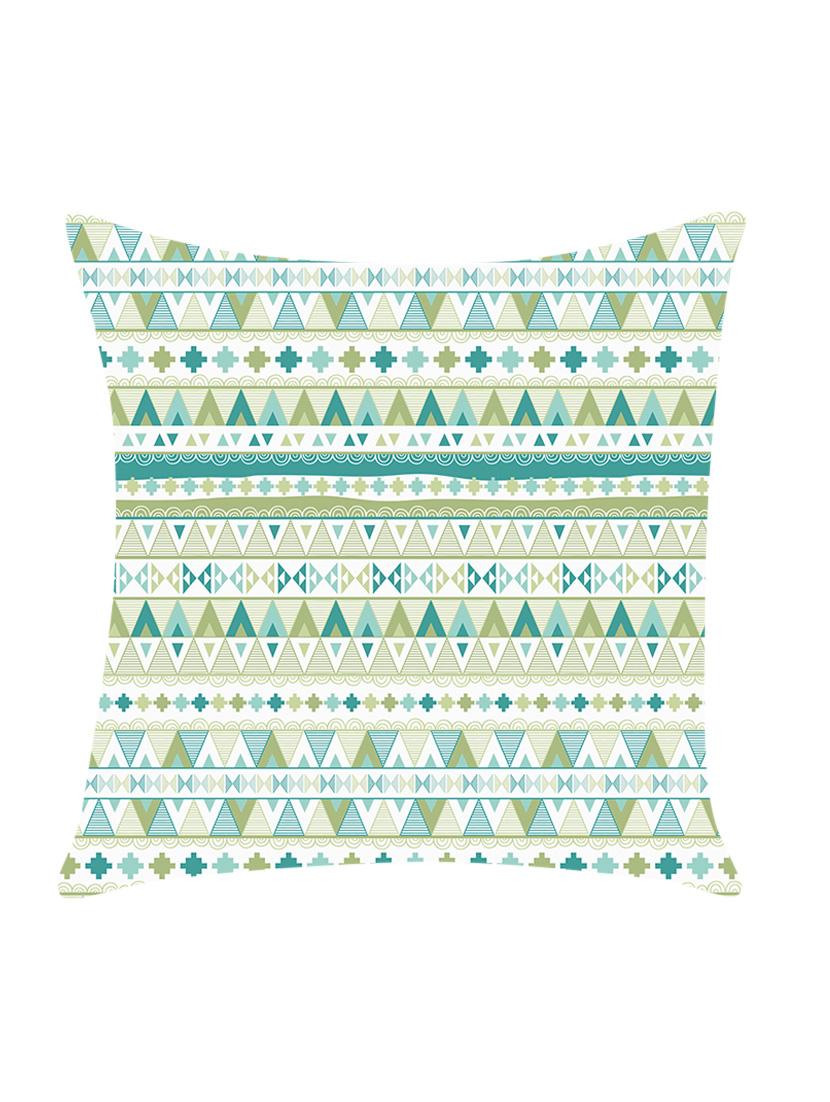 digitally printed cushion cover with geometric design - 13662540 -  Zoom Image - 0