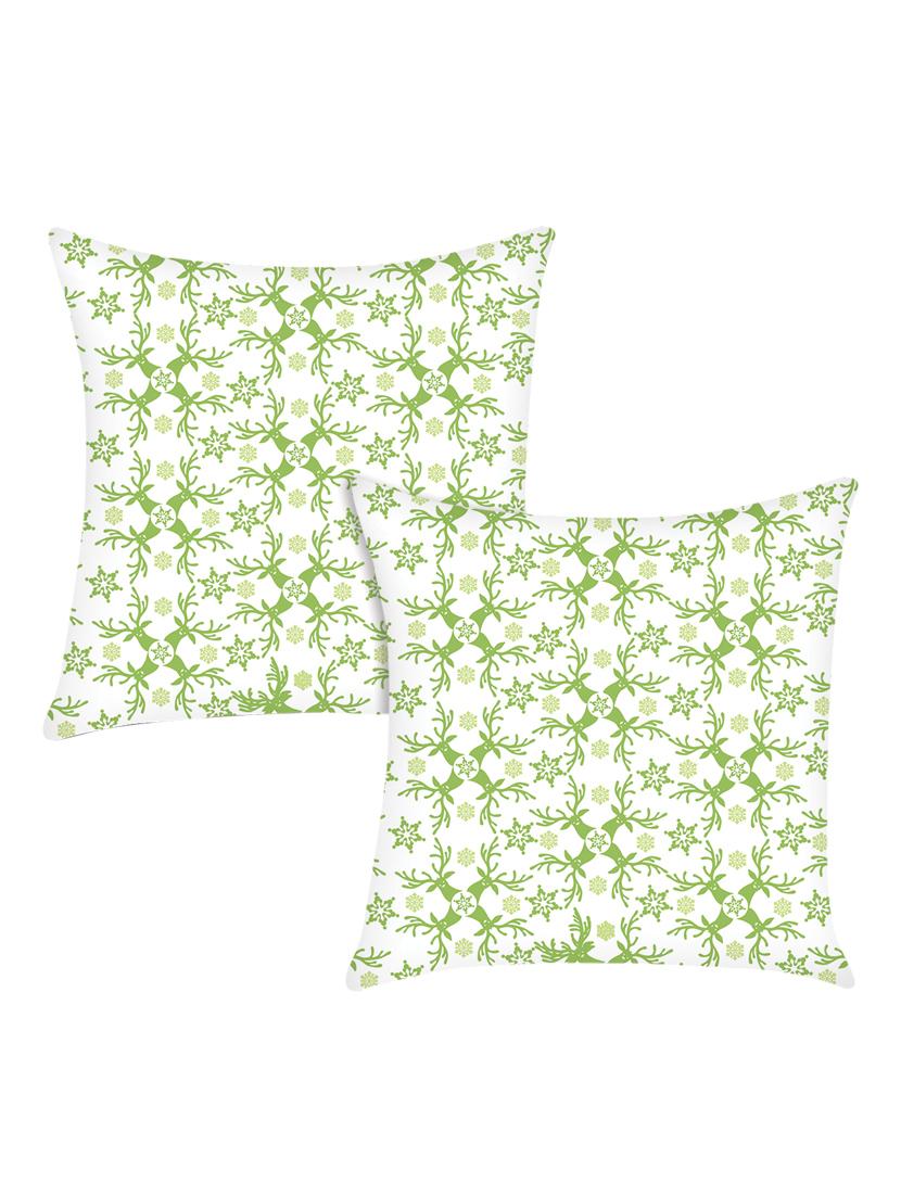 digitally printed cushion cover withleaf design set of two - 13662566 -  Zoom Image - 0