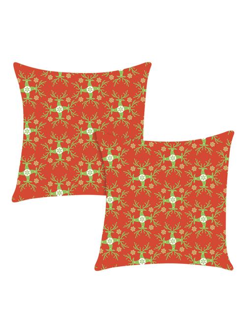 digitally printed cushion cover with leaf design set of two - 13662574 - Standard Image - 0