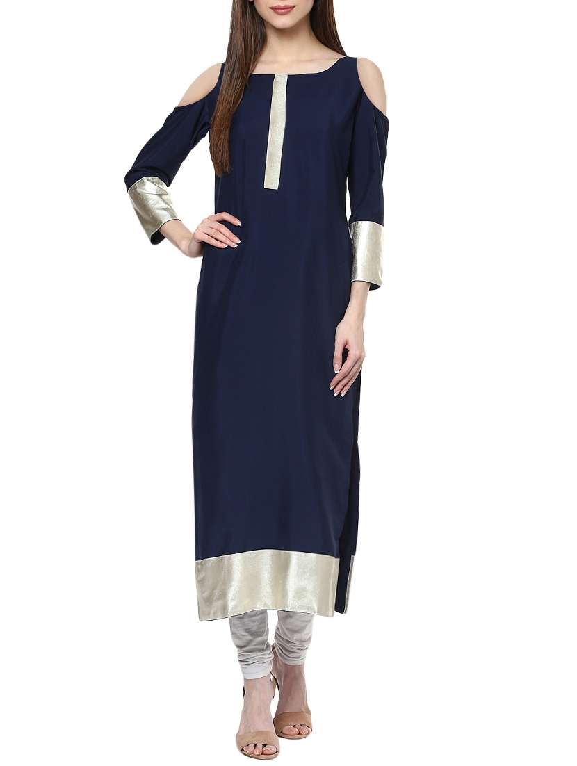 straight cold shoulder kurta