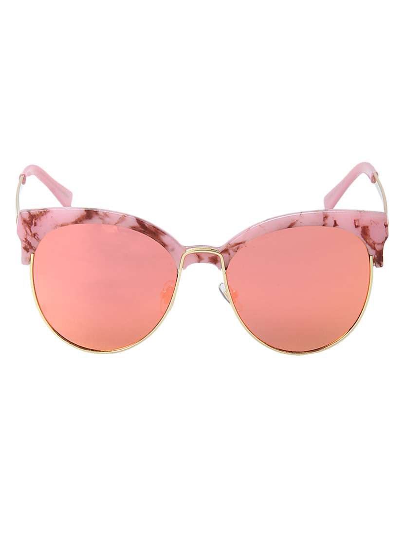 retro pink uv protected sunglasses