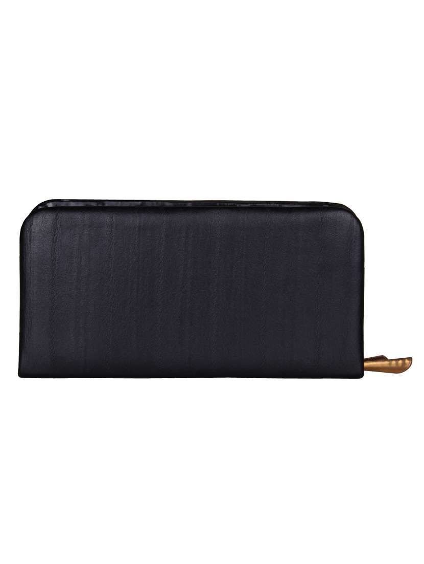 black leatherette regular clutch