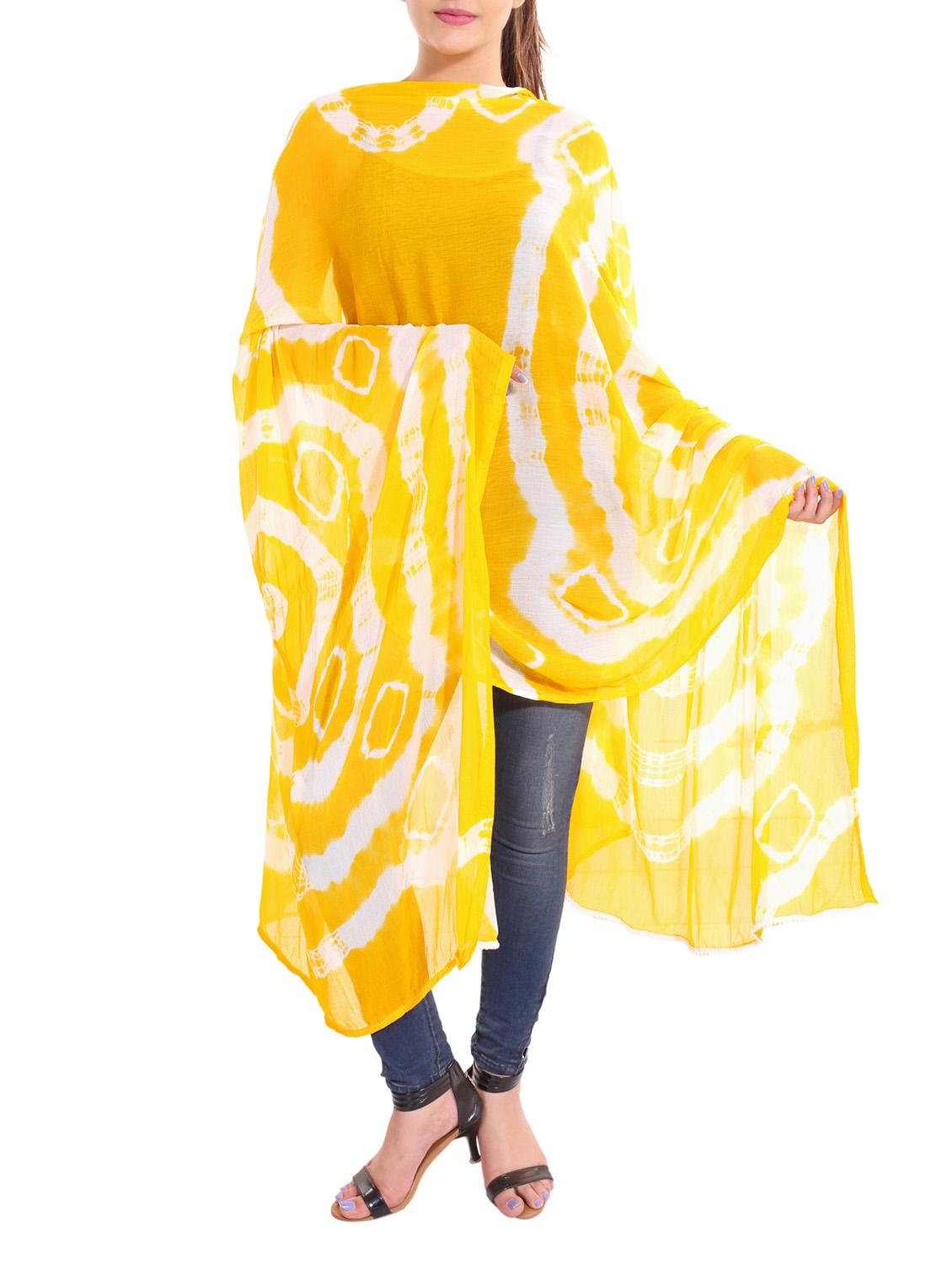 yellow chiffon dupatta - 13666978 -  Zoom Image - 0