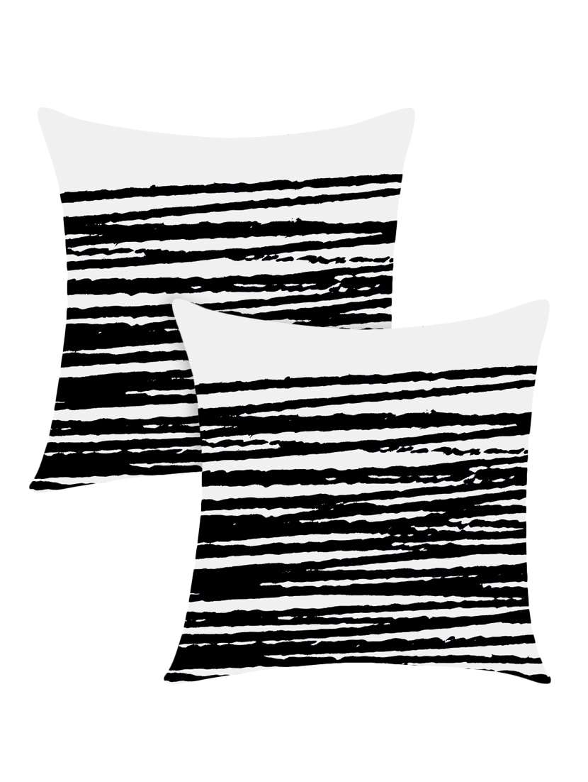 digitally printed cushion cover with geometric design set of two