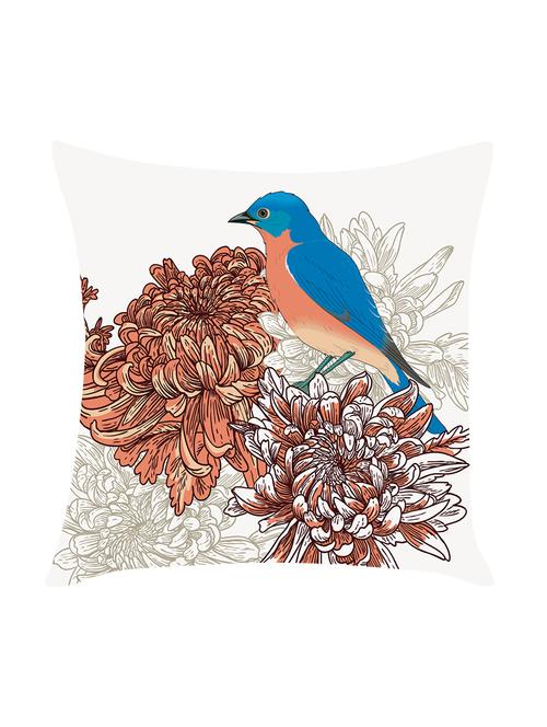 digitally printed cushion cover with bird design - 13667840 - Standard Image - 0