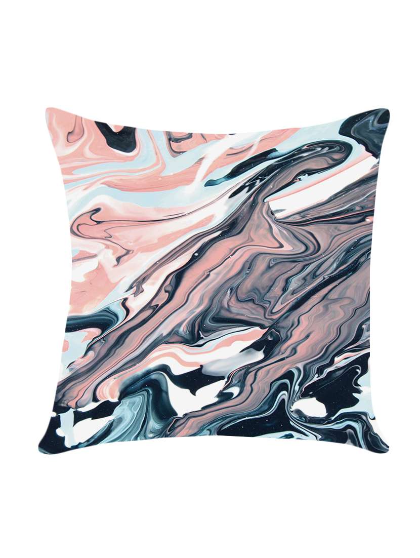digitally printed cushion cover with marble design