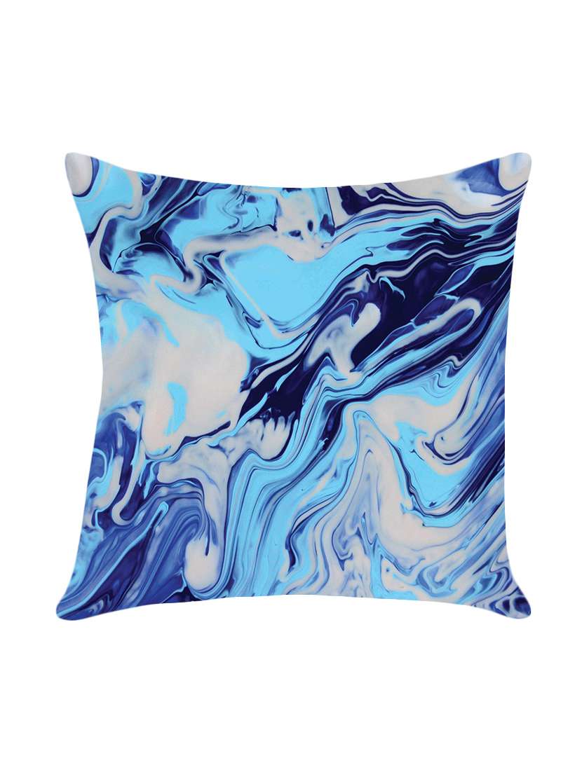digitally printed cushion cover with marble design